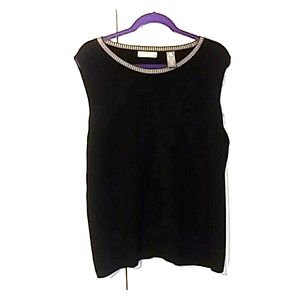 Katie Hill/ Sleeveless blk.Sweater  Vest Top SZ 3X